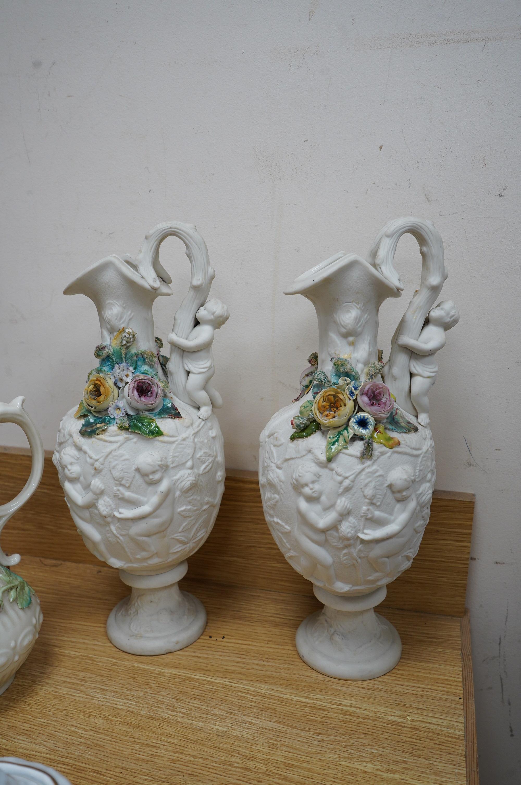 A group of continental ceramics to include Belleek, Copenhagen, Worcester, Goss, Doulton etc. Condition - varies